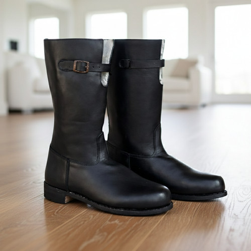 Vintage British Military Reenactment Boots - 1936 RAF Style Leather Engineer BT