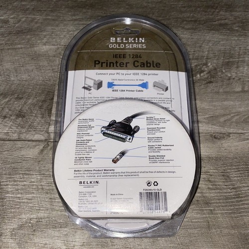 NEW Gold Series 10' 24k Gold Series IEEE 1284 Printer Cable -10ft- - Picture 6 of 10