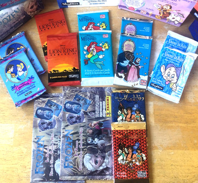 Disney Mix Lot of 14 sealed Packs Trading Cards: Frozen, Snow White, Beauty etc.