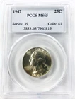 *1947 P MINT WASHINGTON QUARTER DOLLAR* *PCGS MS65* NR #P2733