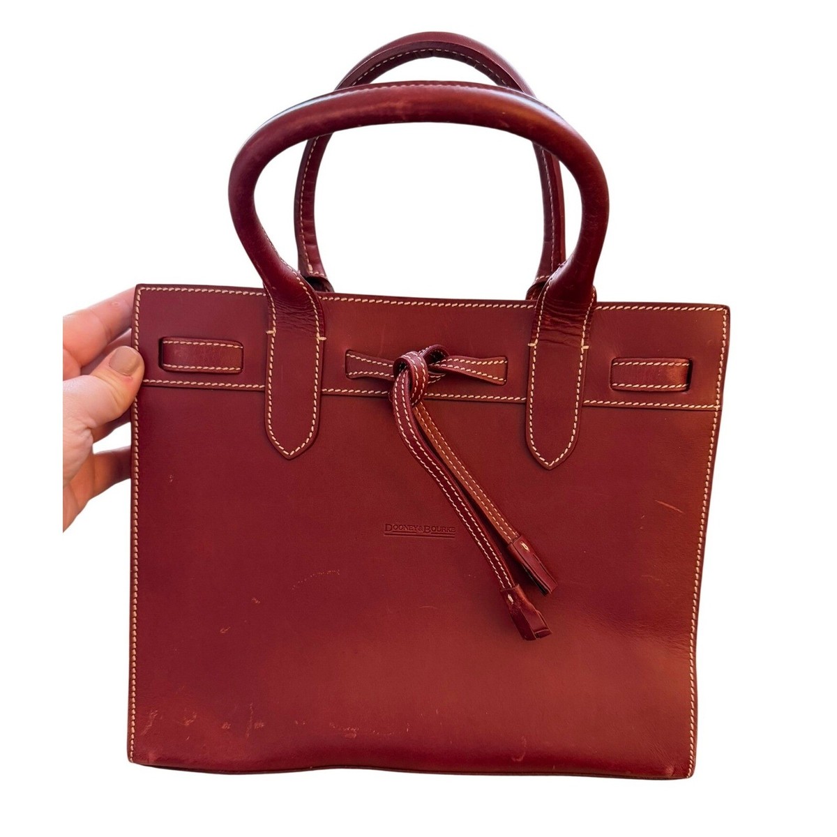 Vintage Dooney & Bourke $625 Made in Italy Red Alto Tassel Satchel