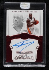 2017-18 Flawless Enshrined Signatures Ruby 12/15 Shaquille O'Neal Auto HOF 3d3