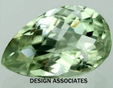 GREEN AMETHYST 22 x 16 MM PEAR CUT CHECKERBOARD TOP AAA ALL NATURAL