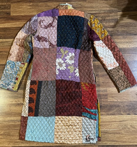NEU MIT ETIKETT SACRED THREADS Hippie Bohemian Taschenaufnäher gefütterte JACKE MANTEL OBERTEIL S/M - Bild 13 von 18