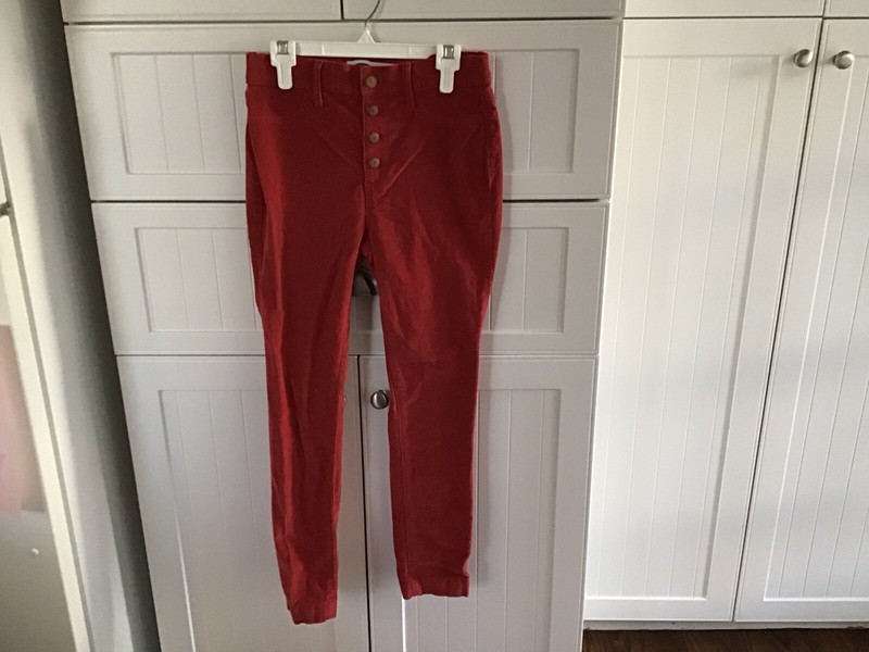 Old Navy Rockstar Jeggings Girl’s Red Corduroy Jeans Size 16