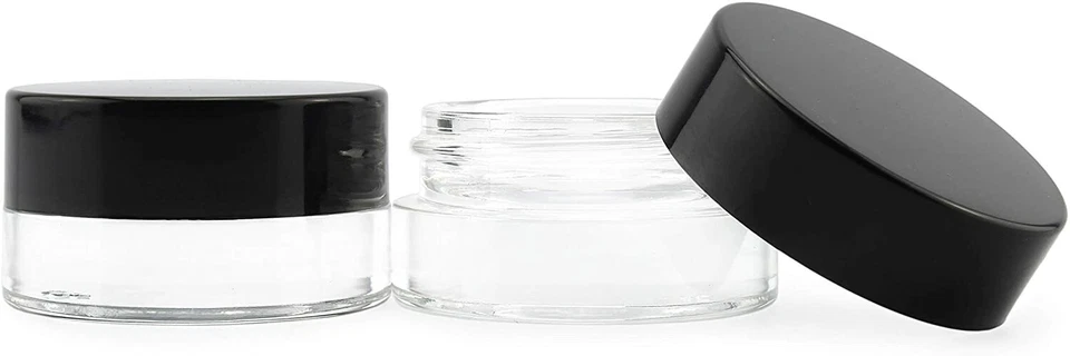 7-Milliliter Clear Glass Balm Jars (100 -Pack); 1/4 oz Cosmetic Jars