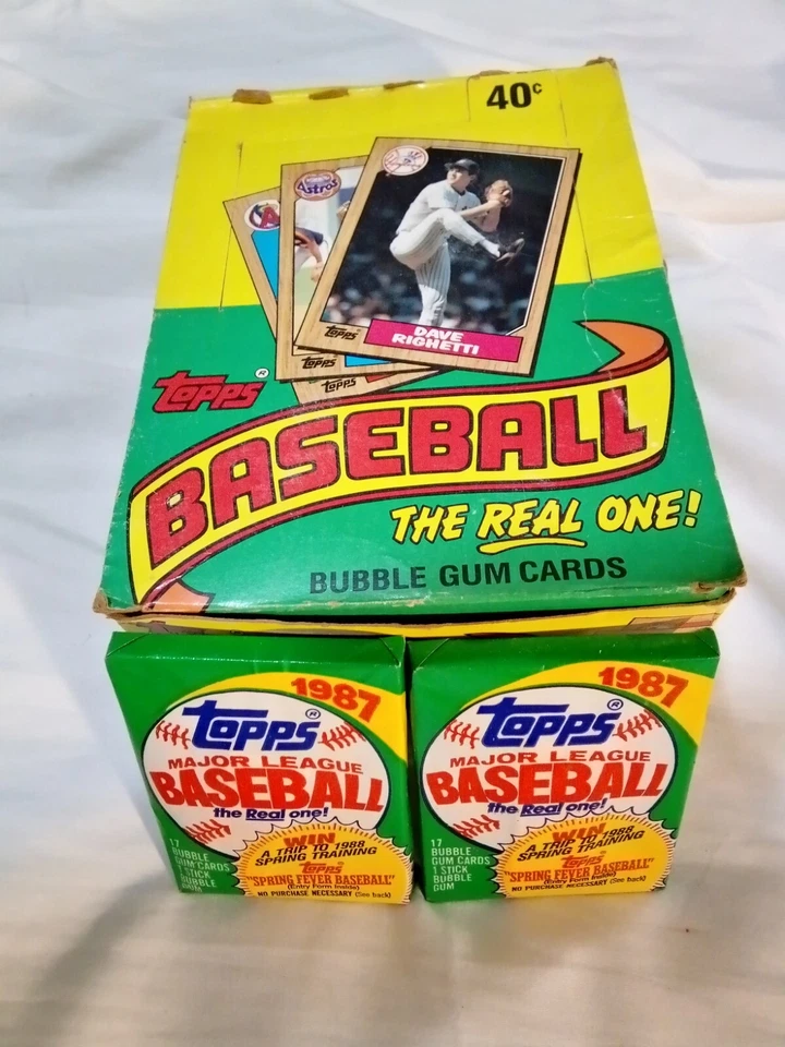 1984-1995 TOPPS БЕЙСБОЛЬНЫЕ КАРТОЧКИ 13 ВОСКОВЫХ ПАКЕТОВ ПЛЮС 3 RAK PACKS ОТЛИЧНАЯ КОЛЛЕКЦИЯ - Изображение 4 из 4