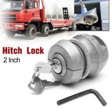 2 Insertable Trailer Hitch Coupler Lock Tow Ball Caravan Anti Theft Tool