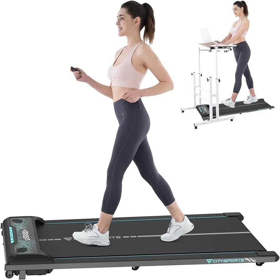 CITYSPORTS Home Under Desk Treadmill Slim Walking Pad with Remote
