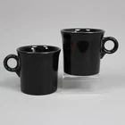 Fiestaware Black Homer Laughlin Tom & Jerry Ring Handle Mug Coffee Cup Set of 2