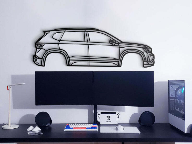 3D Acrylic Metal Car Wall Art - 1st Gen Taos USA 2022 Auto Poster