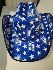 Bud Light Cowboy Hat Beer Box Cardboard - New With Tags. One Size Adult 