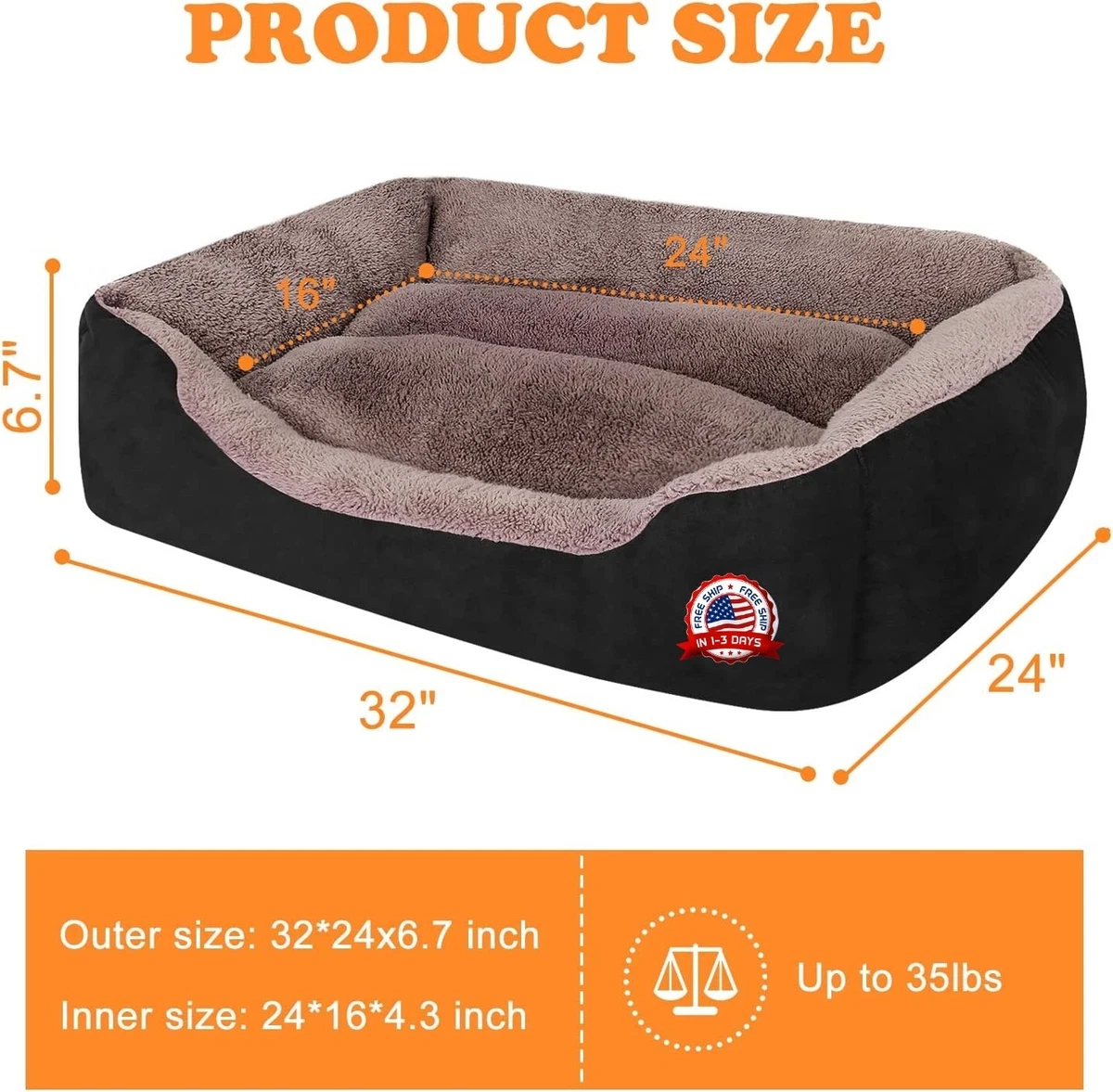 Cama para perro grande espuma de memoria ortopedica mascota colchon acolchado