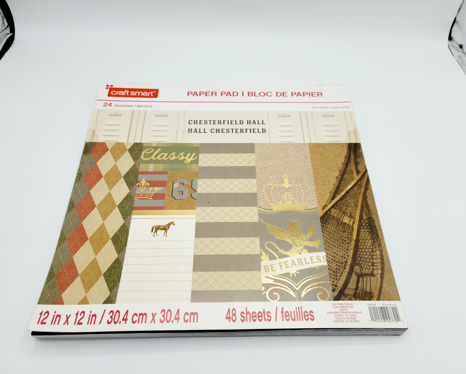 Craftsmart Paper Pad Chesterfield Hall 24 Designs Equestrian 12x12” 48