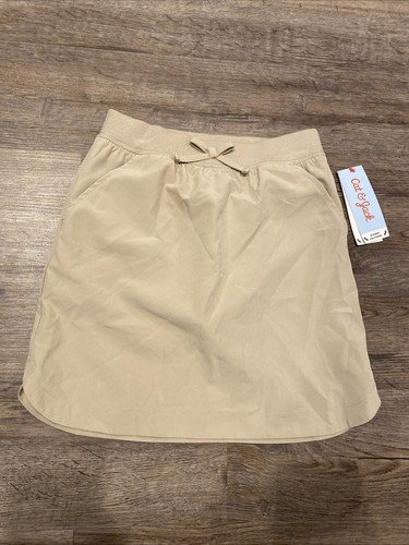 Girls' Woven Performance Uniform Skort - Cat & Jack Khaki XS 4/5