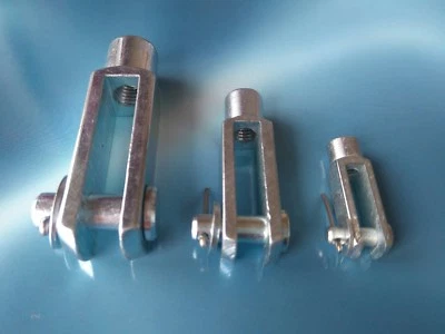Clevis Fork Yoke Long Joint With Pin M4 M5 M6 M8 M10 RH BZP Steel x1