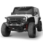 Hooke Road Front Bumper For Jeep Wrangler JK JL Gladiator JT 07-24 w/Winch Plate