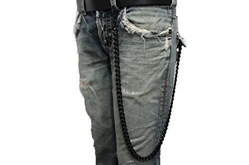 Chunky Black Metal Wallet Chain Punk Rock Thick Link Keychain