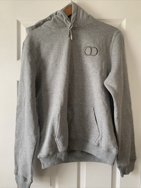 Auth Dior Men's CD ICON HOODED SWEATSHIRT Made In Italy 100% Cotton (L)