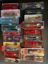 Lot Of 20 Souvenir Collectors Spoons. States and places.