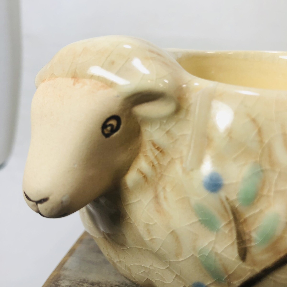 Partylite Country Comfort Tealight Sheep With Box - Etsy PartyLite Country Comfort Cream Ceramic Sheep Cottagecore Tealight Holders main image 1