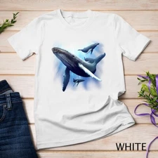 Blue Whale Humpback Marine Sea Animal Ocean Save Whales Unisex T-shirt