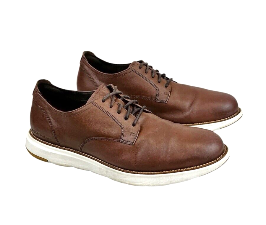 SAOLA Scarpe Cole Haan da uomo taglia 11 5 M Grand Atlantic Oxfords marrone castagno C34853