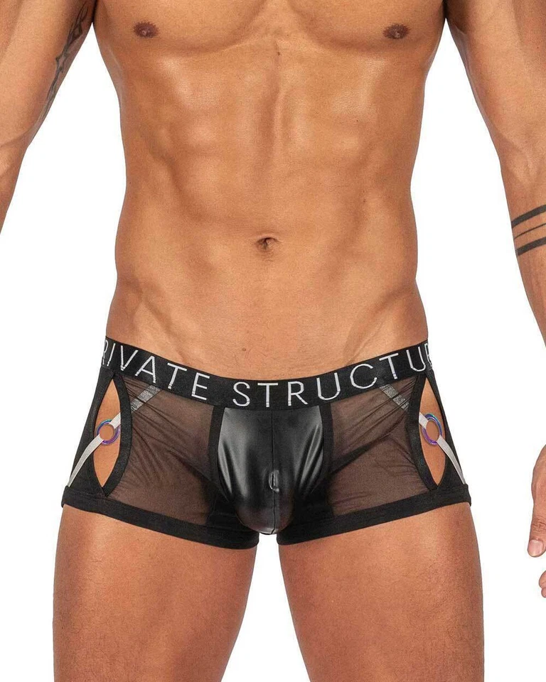 PRIVATE STRUCTURE Boxer Alpha Low Waist Harness Trunk Shades Of Black 4415 108 - Image 4 of 4