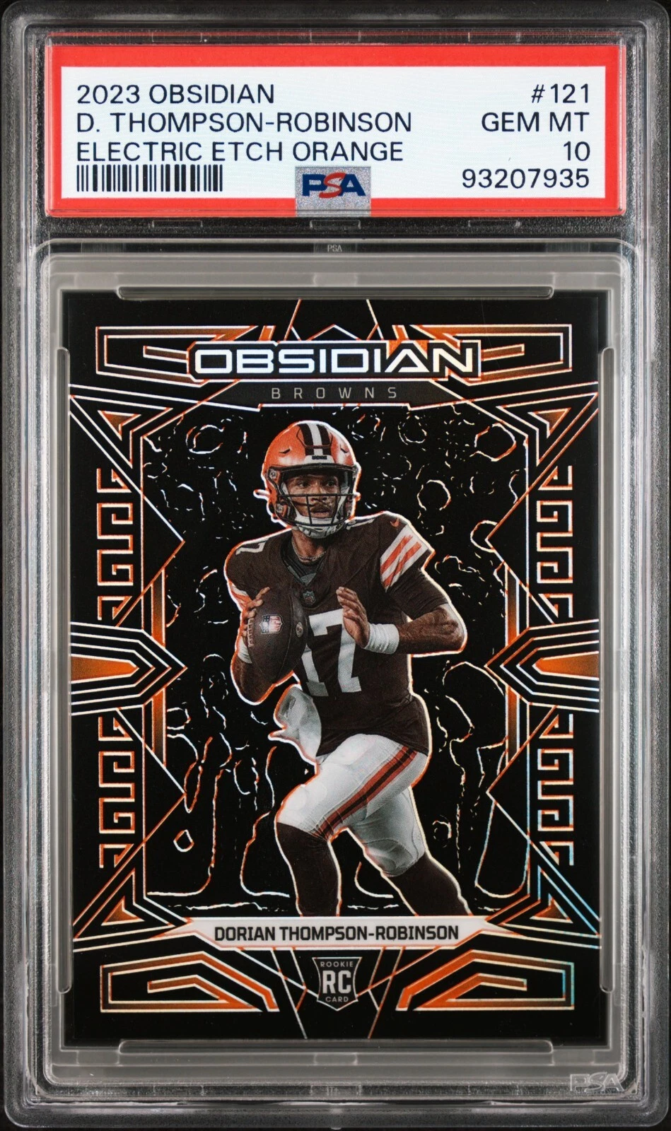 Dorian Thompson-Robinson Panini Obsidian #121 Electric Etch Orange