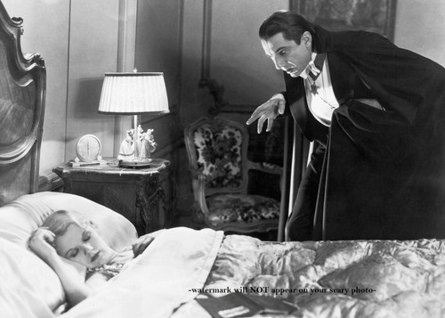 1931 Dracula Movie Bela Lugosi PHOTO Creepy Scary Horror Film Sexy Girl Sleeping - Picture 1 of 2