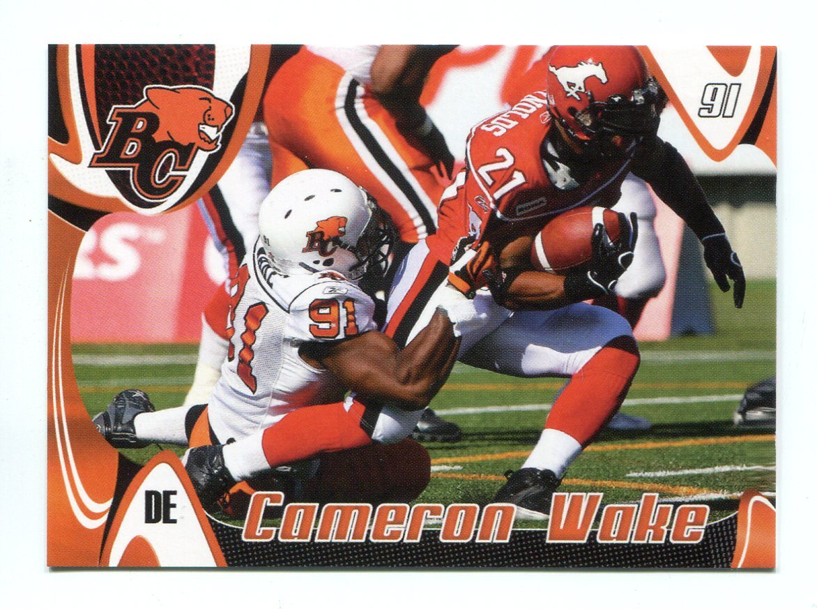 Rare CAM CAMERON WAKE 2007 Extreme CFL Cards #96 BC Lions PENN STATE Dolphins