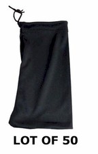 Wholesale RESALE 50 Black Micro Fiber Sunglasses Carrying Pouch Case Cleaning