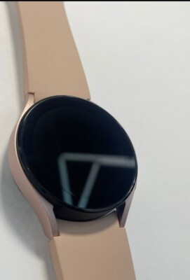 Samsung Galaxy Watch5 40mm Pink Gold Case with Pink Fluoroelastomer Band...