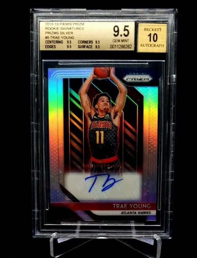 trae young RC prizm silver BGS8.5