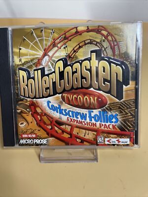 Roller Coaster Tycoon Corkscrew Follies Pc Brand New Expansion For Original RCT