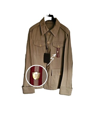 Louis Vuitton Men's Cotton/Linen Military Jacket - Beige, Large, 52EU