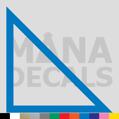 Right Angle Triangle Outline Vinyl Die Cut Decal Sticker - Shape
