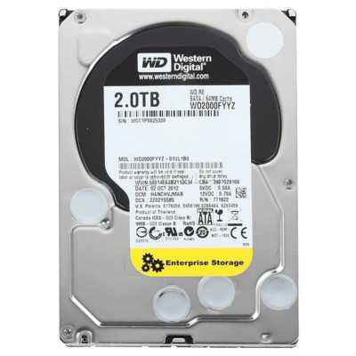 Western Digital WD2000FYYZ 2TB 7200RPM 64MB SATA 6Gb/s 3.5'' Internal Hard Drive