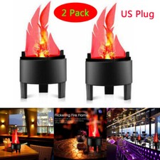 2Pcs 3D LED Artificial Fake Fire Flame Effect Light Party Decor Torch Lights US