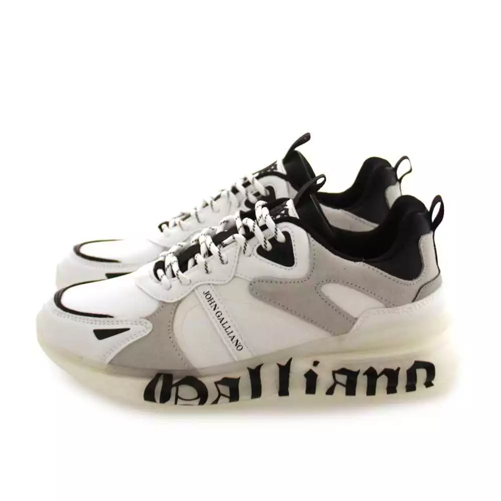 Fashion Shoes JOHN GALLIANO Woman Sneakers White Black 39 15502