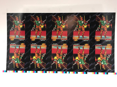 DAGGER COMICS: DAGGER FORCE UNCUT SHEET of RED FOIL ''TORK'' Promo Cards (19''X13'')