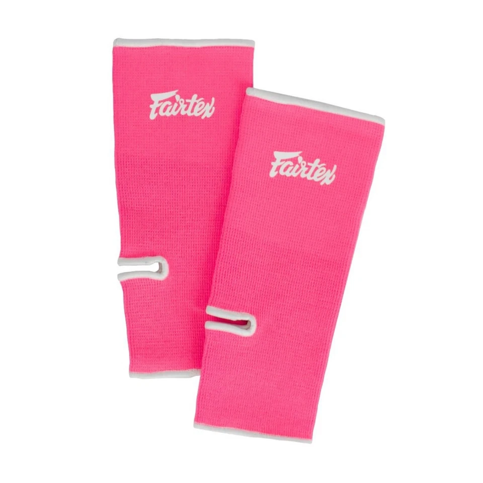 FAIRTEX Soporte de Tobillo Protector Boxeo Muay Thai MMA Arte Marcial Rosa Negro x 2 Foto 3 de 4