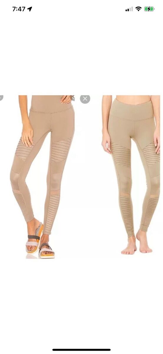 Alo Yoga Women's Moto Legging Gravel/Gravel Glossy XS for Alo Yoga Women's Moto Legging Gravel/Gravel Glossy XS for