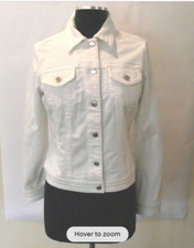 2016 Denim By Parasuco Denim Jean With Two Front Pockets Jacket (white S)nwt