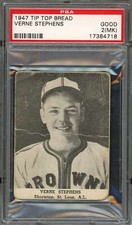 1947 Tip-Top Bread NNO Verne Stephens PSA 2 MK