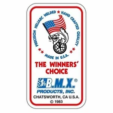 1983 Mongoose Maurice Flag waving seat tube decal