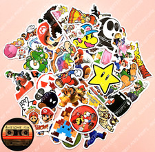 50 Super Mario Bros Stickers - Scrapbook, Laptop, Consoles, Cases, Party Bags