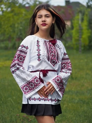 "HANDMADE" Ukrainian *HANDMADE* embroidered shirt for ladies, blouse, sorochka, vyshyvanka