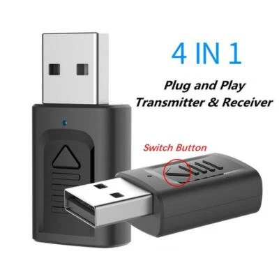 Cle Usb Bluetooth V5.0 Mini Adapateur 4 en 1 Dongle Sans Fil pour PC - Photo 1/3