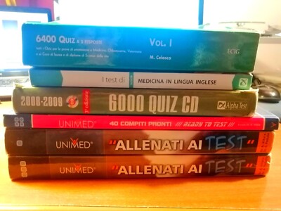 Quiz Test Medizin 6 Bücher unmarkiert Alphatest u.a., über 20.000 Quiz